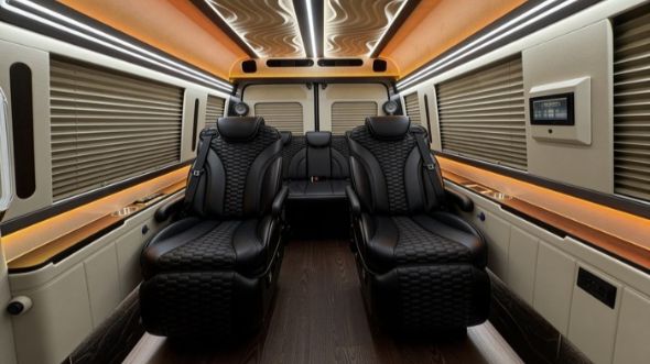 8 passenger sprinter van inside aurora